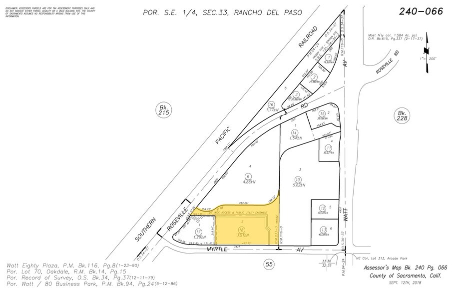 3355 Myrtle Ave, North Highlands, CA à louer - Plan cadastral – Image 3 sur 3
