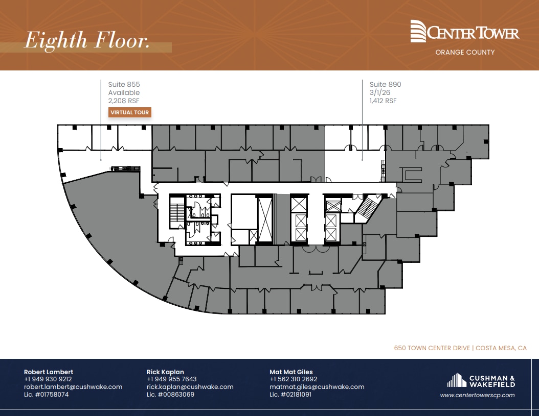 650 Town Center Dr, Costa Mesa, CA à louer Plan d’étage– Image 1 sur 1