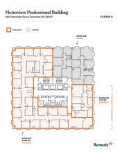 1900 Randolph Rd, Charlotte, NC à louer Plan d’étage– Image 2 sur 2