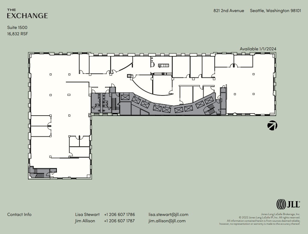 821 2nd Ave, Seattle, WA à louer Plan d’étage– Image 1 sur 1