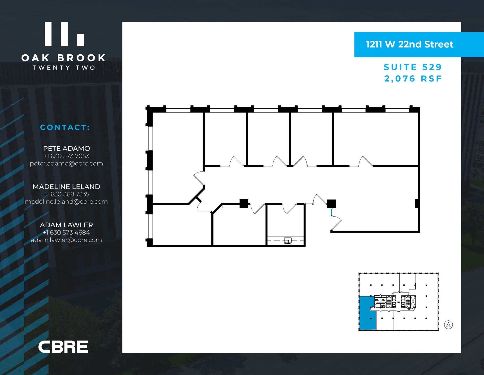 1211 W 22nd St, Oak Brook, IL à louer Plan d’étage– Image 1 sur 1