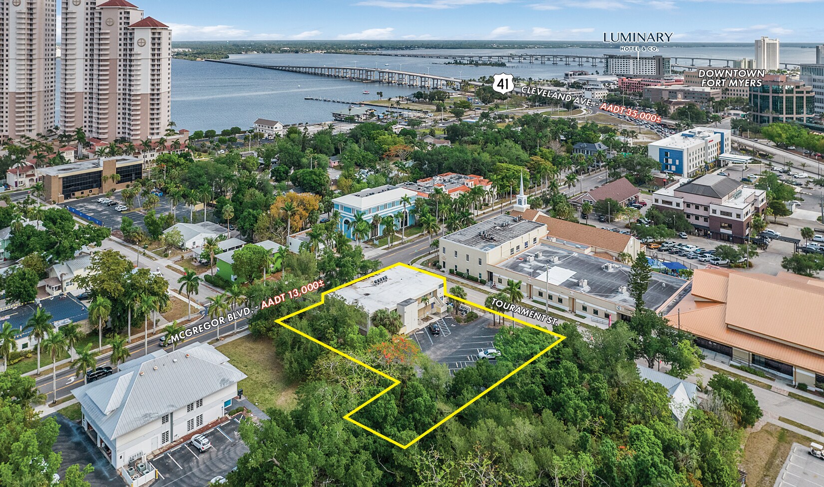 2101 Mcgregor Blvd, Fort Myers, FL à vendre Aérien– Image 1 sur 11
