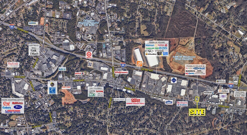 3638 E Franklin Blvd, Gastonia, NC à louer - Aérien – Image 2 sur 2