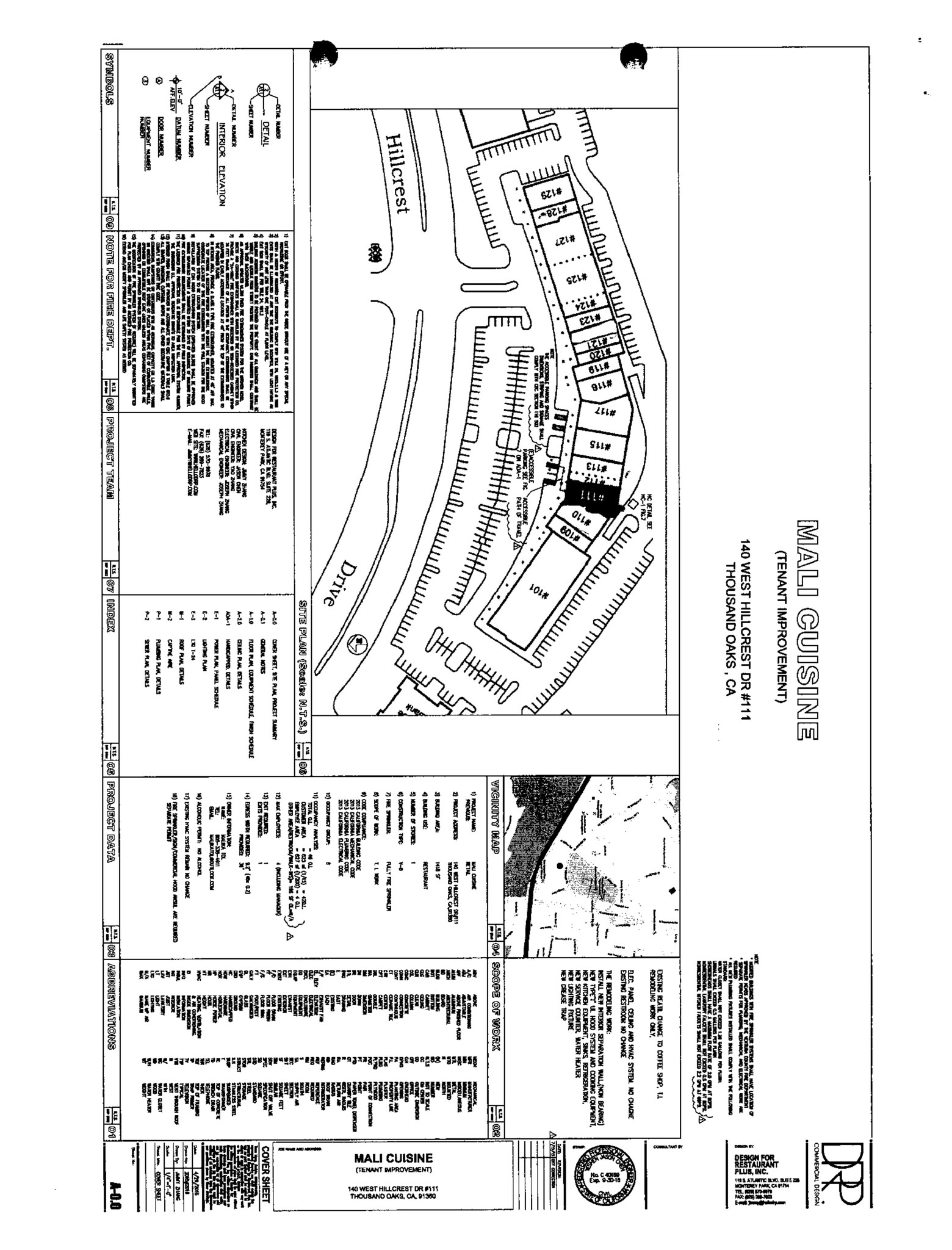 140 W Hillcrest Dr, Thousand Oaks, CA à louer Plan de site– Image 1 sur 17
