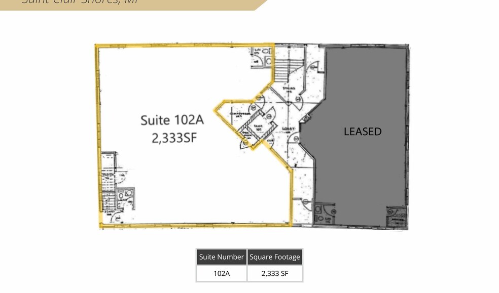23995 Greater Mack Ave, Saint Clair Shores, MI à louer - Plan d’étage – Image 2 sur 2