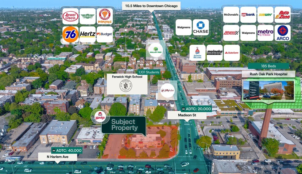 11 N Harlem Ave, Oak Park, IL à vendre - Photo de l’immeuble – Image 3 sur 4