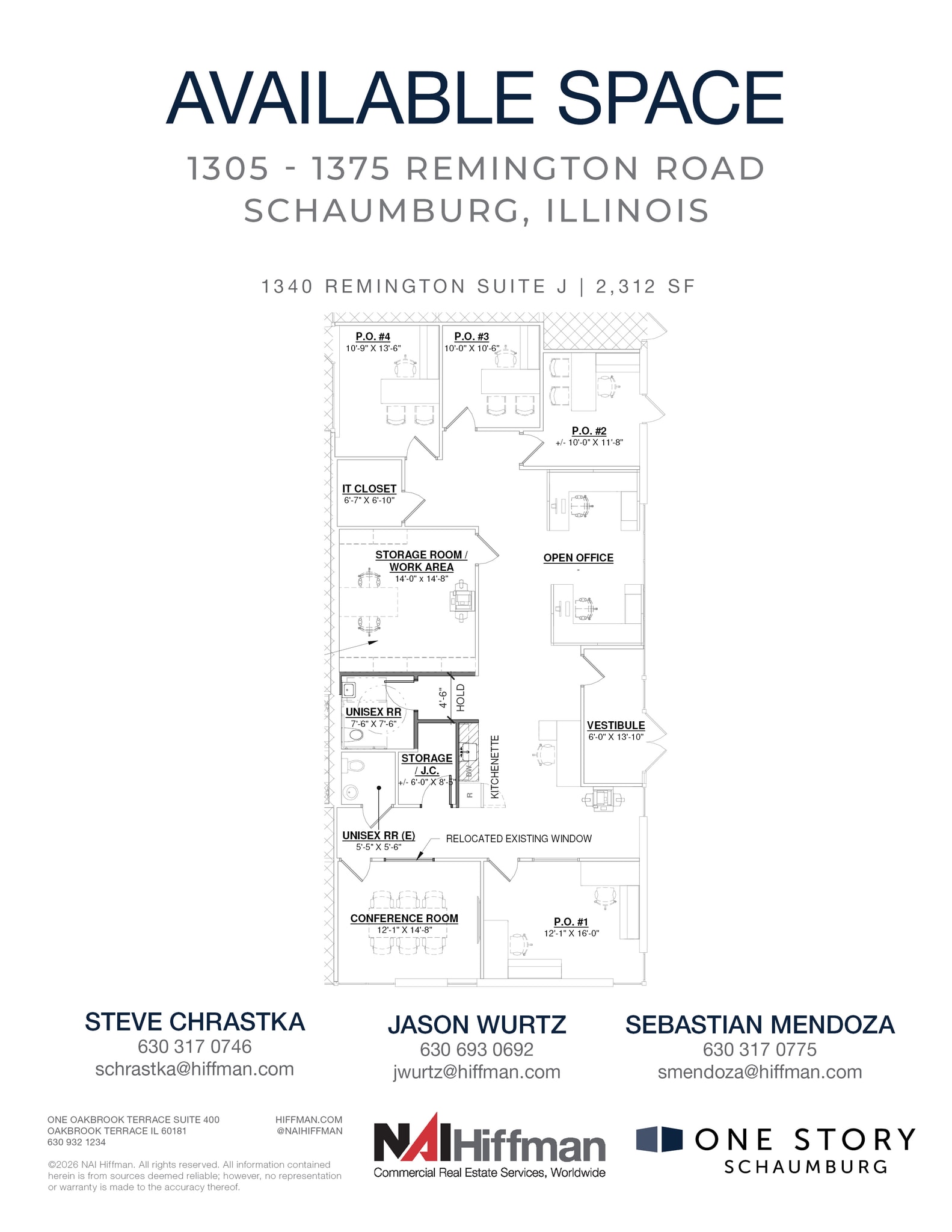 1305 Remington Rd, Schaumburg, IL à louer Plan d’étage– Image 1 sur 2