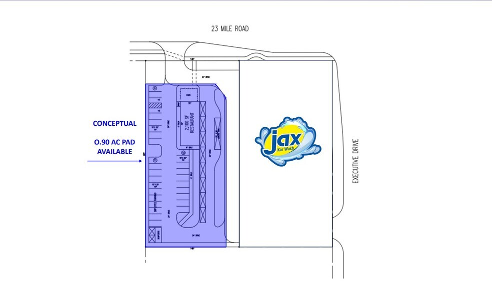 17300 23 Mile Rd, Macomb, MI à vendre - Plan de site – Image 2 sur 2