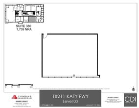 18211 Katy Fwy, Houston, TX à louer Plan d’étage– Image 1 sur 1