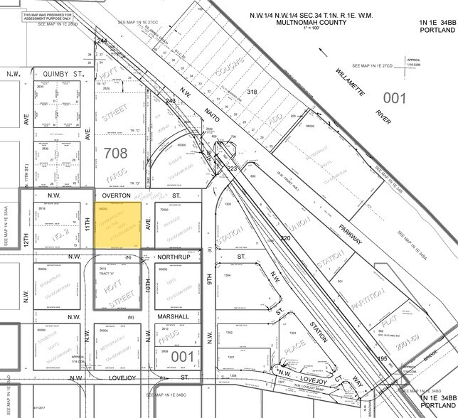1062 NW Overton St, Portland, OR à louer - Plan cadastral – Image 2 sur 6