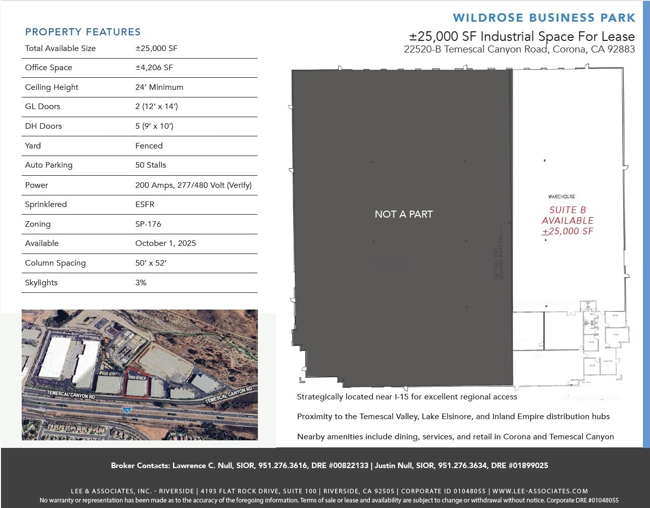 22520 Temescal Canyon Rd, Corona, CA à louer Plan d’étage– Image 1 sur 1