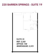 220 Barren Springs Dr, Houston, TX à louer Plan d’étage– Image 1 sur 1
