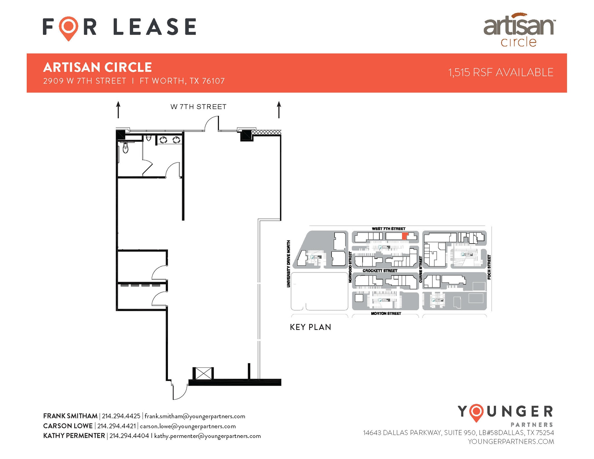 2973 W 7th St, Fort Worth, TX à louer Plan d’étage– Image 1 sur 1
