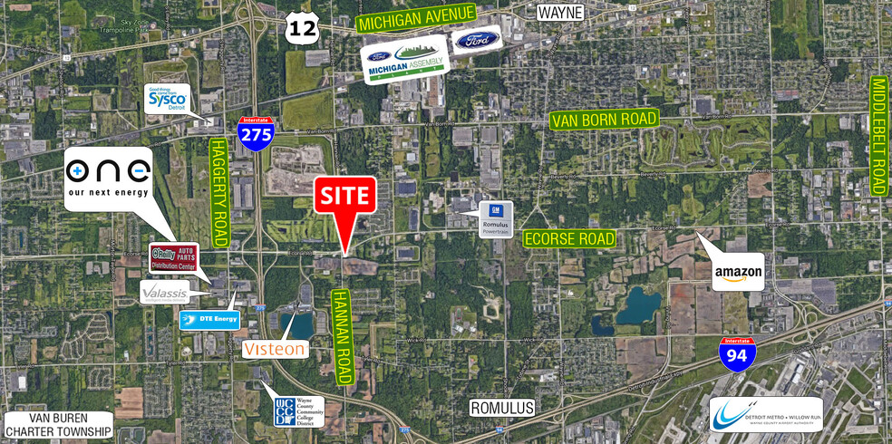 SEC Ecorse & Hannan Rd, Romulus, MI à vendre - Photo de l’immeuble – Image 3 sur 3