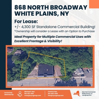 Plus de détails pour 868 N Broadway, White Plains, NY - Local commercial à vendre