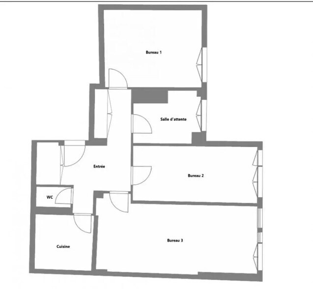 Bureau dans Paris à vendre - Plan d’étage – Image 2 sur 6