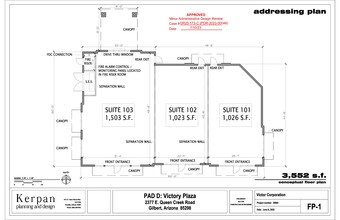 2343 E Queen Creek, Gilbert, AZ à louer Plan d’étage– Image 2 sur 3