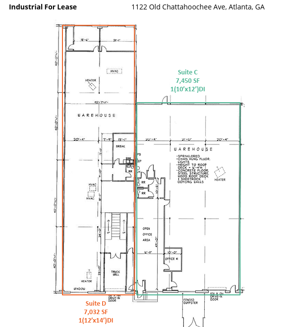 1122 Old Chattahoochee Ave NW, Atlanta, GA à louer Plan d’étage– Image 1 sur 1