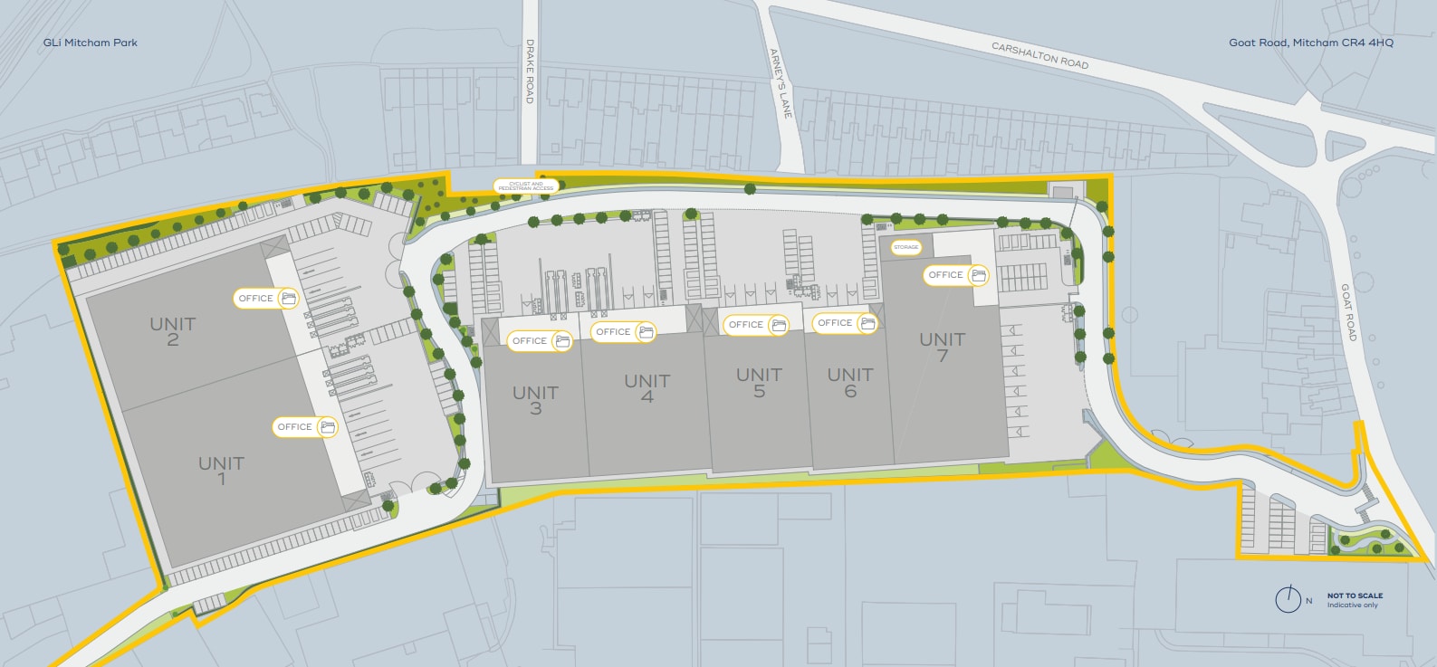 Goat Rd, Mitcham à louer Plan de site– Image 1 sur 1
