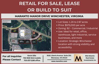 Plus de détails pour Maranto Manor Drive, Winchester, VA - Terrain à vendre