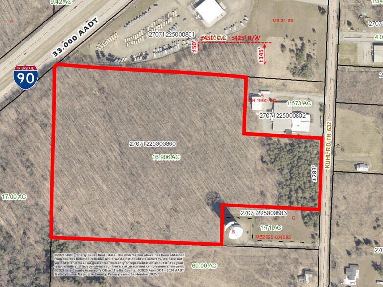 0 Kuhl Rd, Erie, PA à vendre - Plan cadastral – Image 2 sur 3