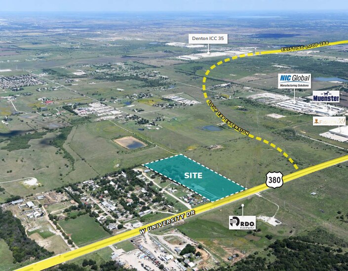 8106 W University Dr, Denton, TX à vendre - Aérien – Image 2 sur 5