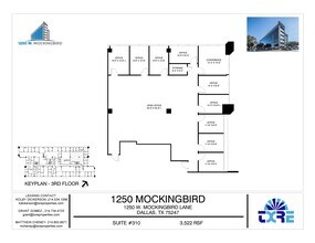 1250 W Mockingbird Ln, Dallas, TX à louer Plan d’étage– Image 1 sur 1