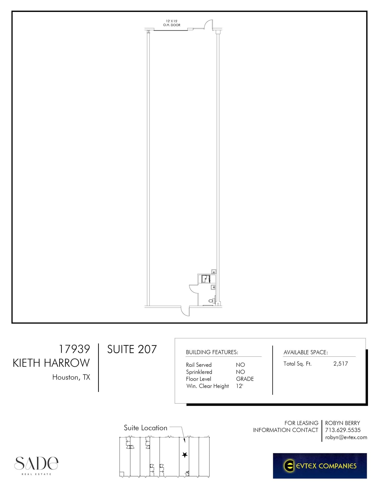17939 Kieth Harrow Blvd, Houston, TX à louer Plan d’étage– Image 1 sur 1