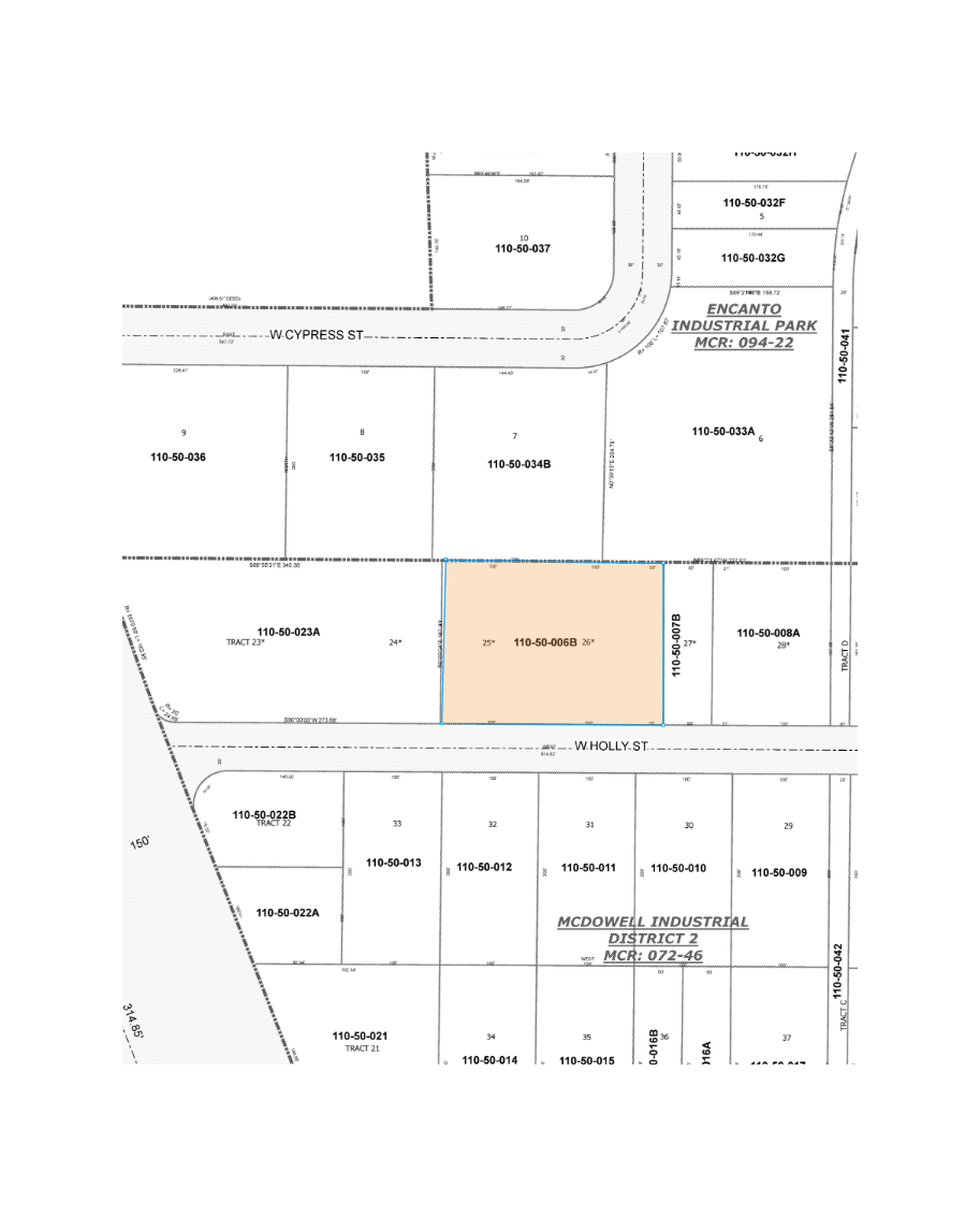 2336 W Holly St, Phoenix, AZ à louer Plan cadastral– Image 1 sur 2
