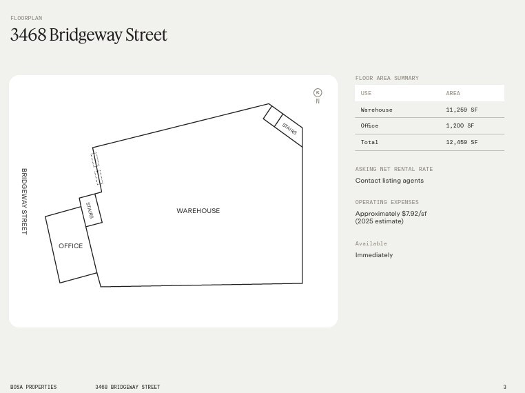 3454-3468 Bridgeway St, Vancouver, BC à louer Plan d’étage– Image 1 sur 1