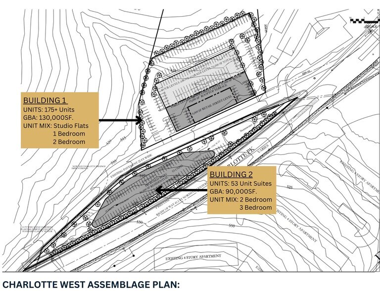 7220 Charlotte Pike, Nashville, TN à vendre - Plan de site – Image 1 sur 8