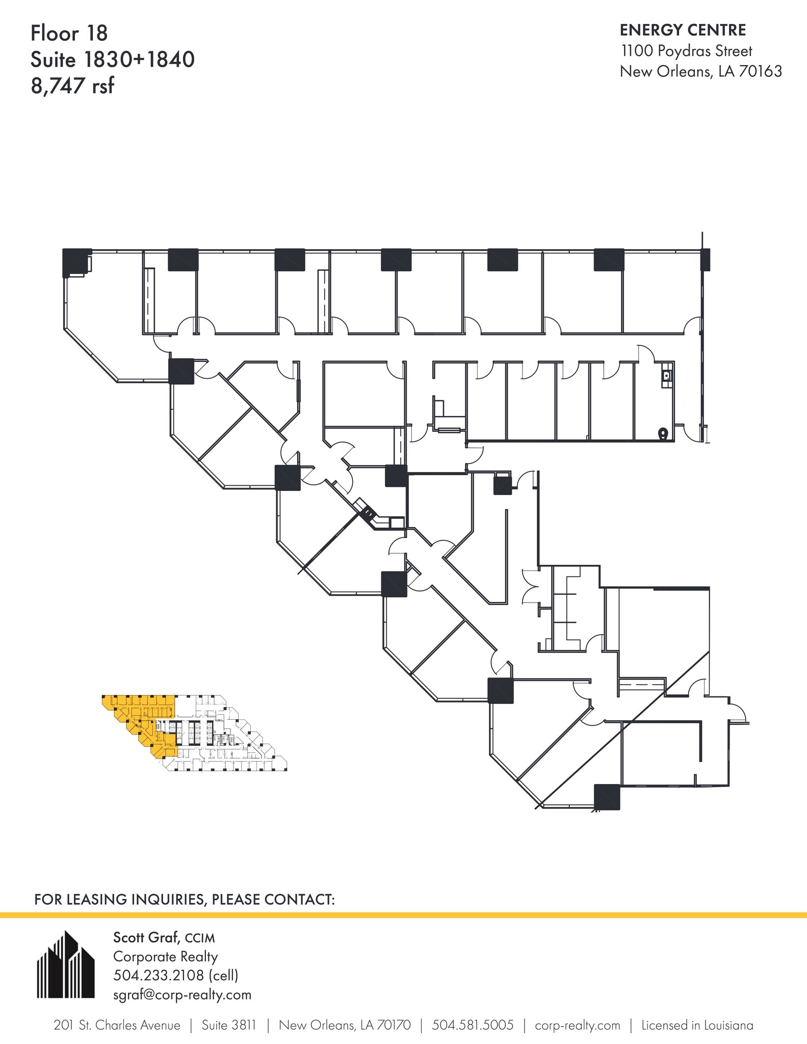 1100 Poydras St, New Orleans, LA à louer Plan de site– Image 1 sur 1