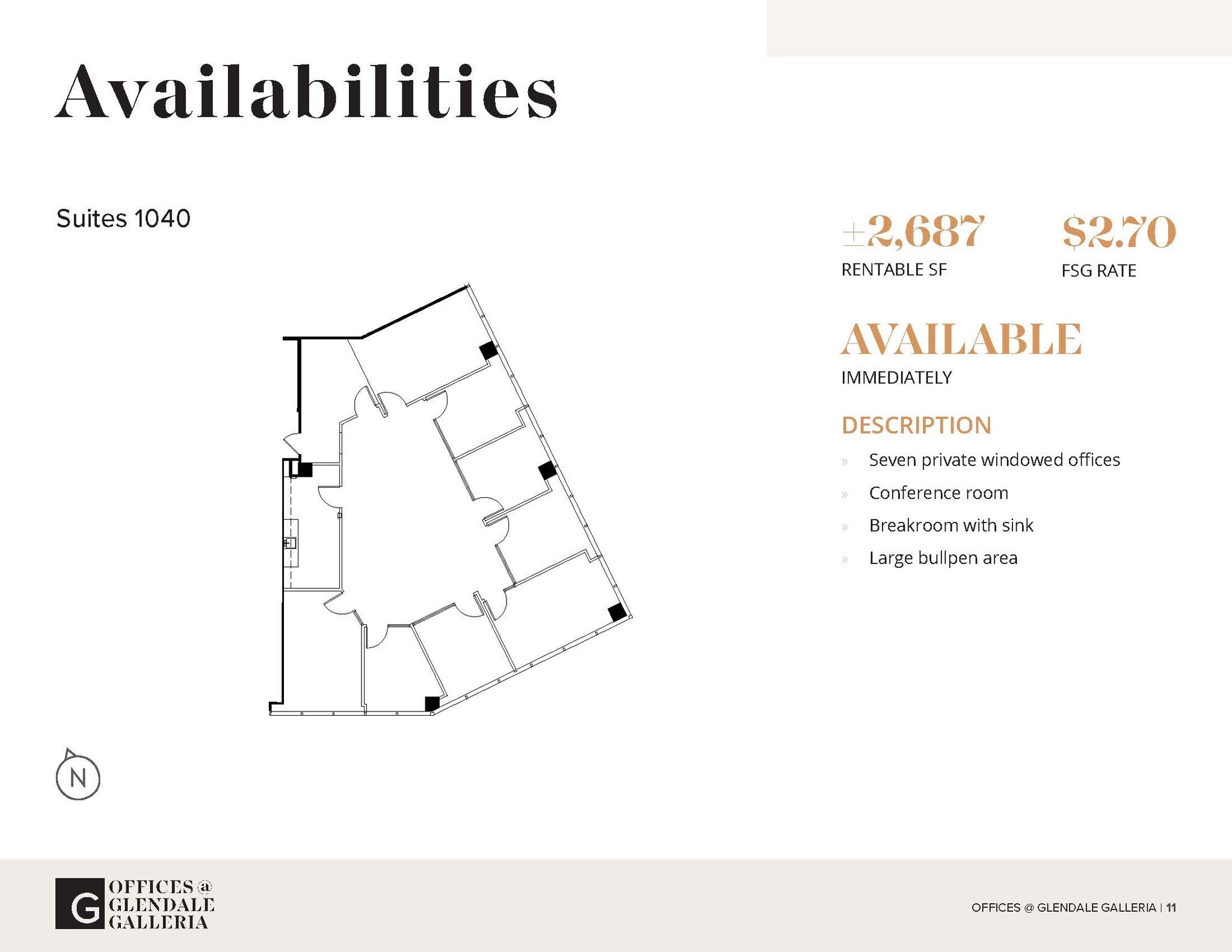 100 W Broadway, Glendale, CA à louer Plan d’étage– Image 1 sur 1