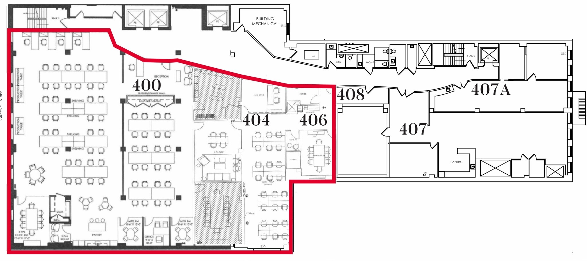 104-110 Greene St, New York, NY à louer Plan d’étage– Image 1 sur 8