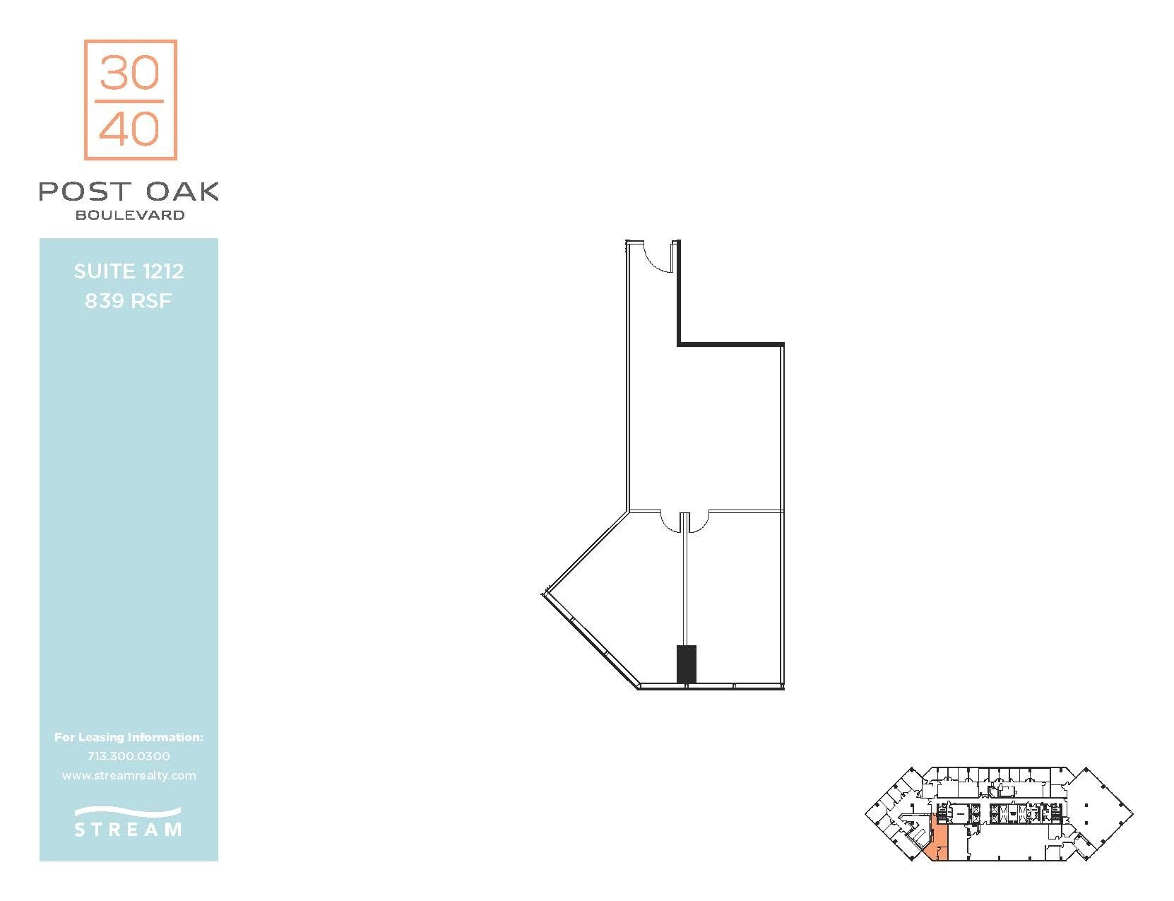 3040 Post Oak Blvd, Houston, TX à louer Plan d’étage– Image 1 sur 2