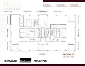 1800 Larimer St, Denver, CO à louer Plan d’étage– Image 1 sur 1