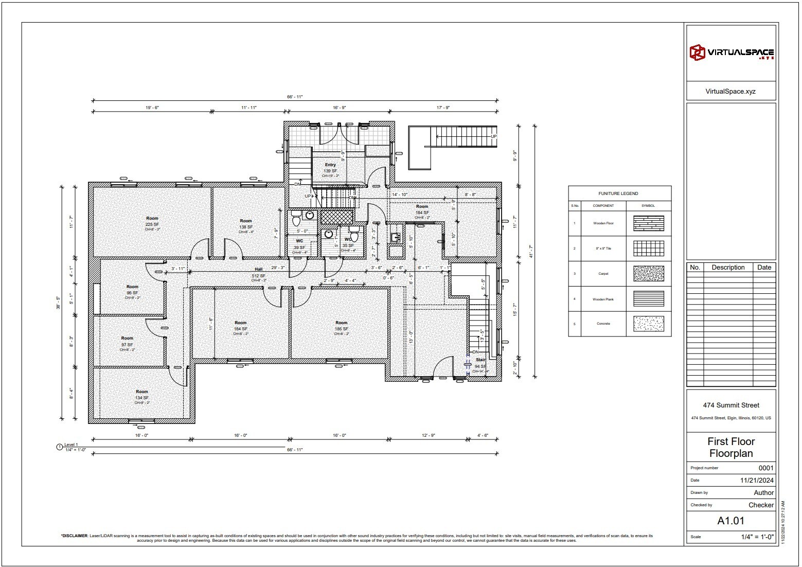 474 Summit St, Elgin, IL à louer Plan d’étage– Image 1 sur 1