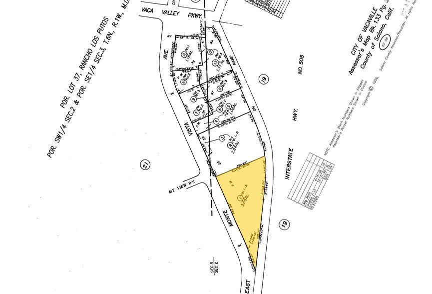 2300 E Monte Vista Ave, Vacaville, CA à vendre - Plan cadastral – Image 2 sur 7
