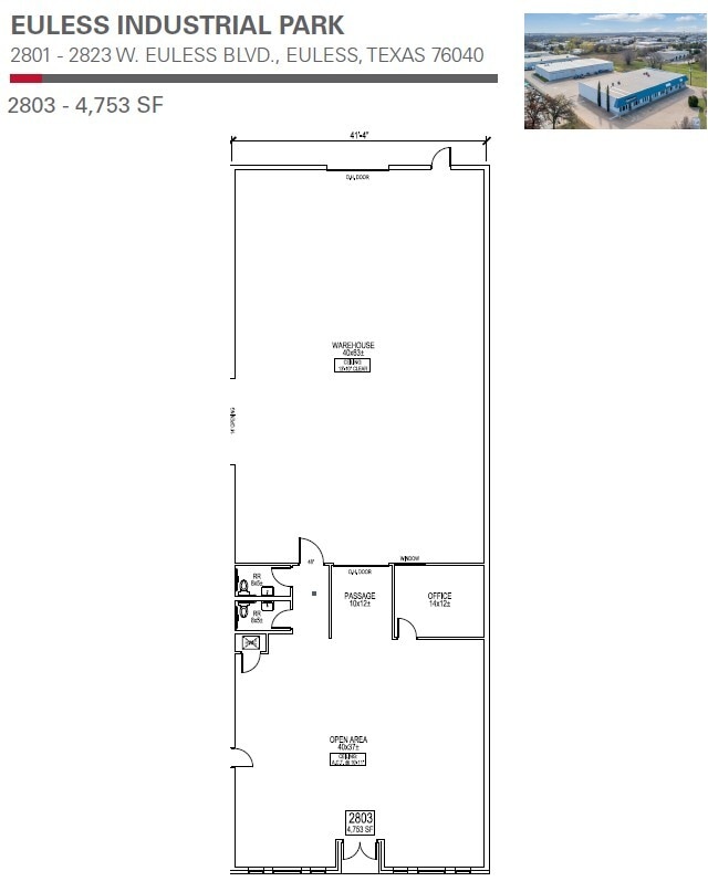 2801-2807 W Euless Blvd, Euless, TX à louer Plan d’étage– Image 1 sur 1