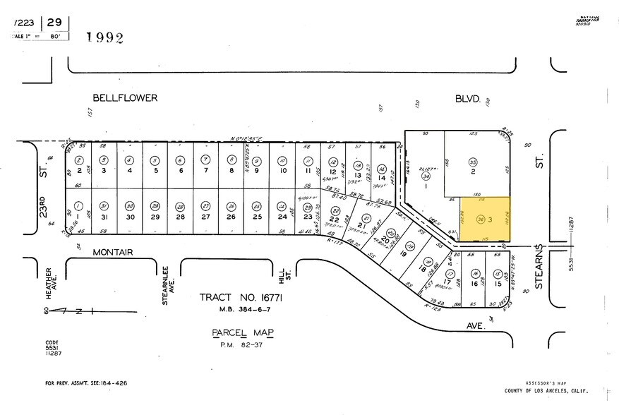5453 E Stearns St, Long Beach, CA à louer - Plan cadastral – Image 2 sur 4