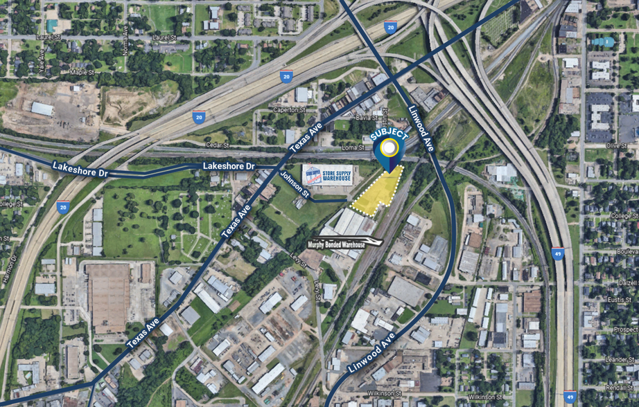 0 Johnson St, Shreveport, LA à louer - Aérien – Image 1 sur 2