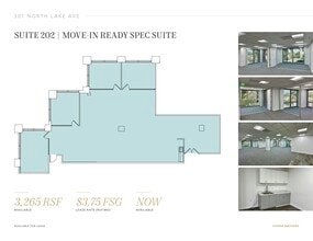 301 N Lake Ave, Pasadena, CA à louer Plan d’étage– Image 1 sur 5
