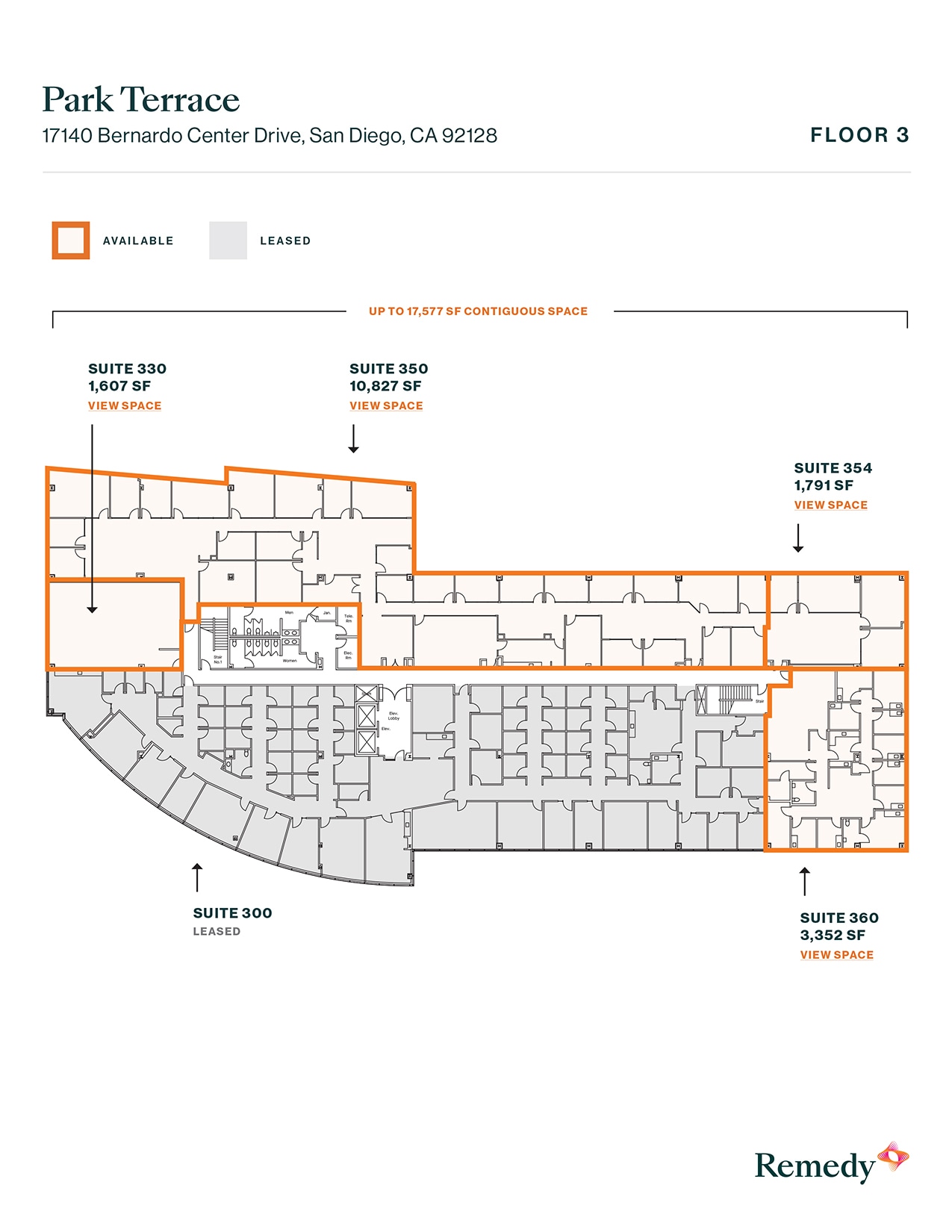 17140 Bernardo Center Dr, San Diego, CA à louer Plan d’étage– Image 1 sur 1