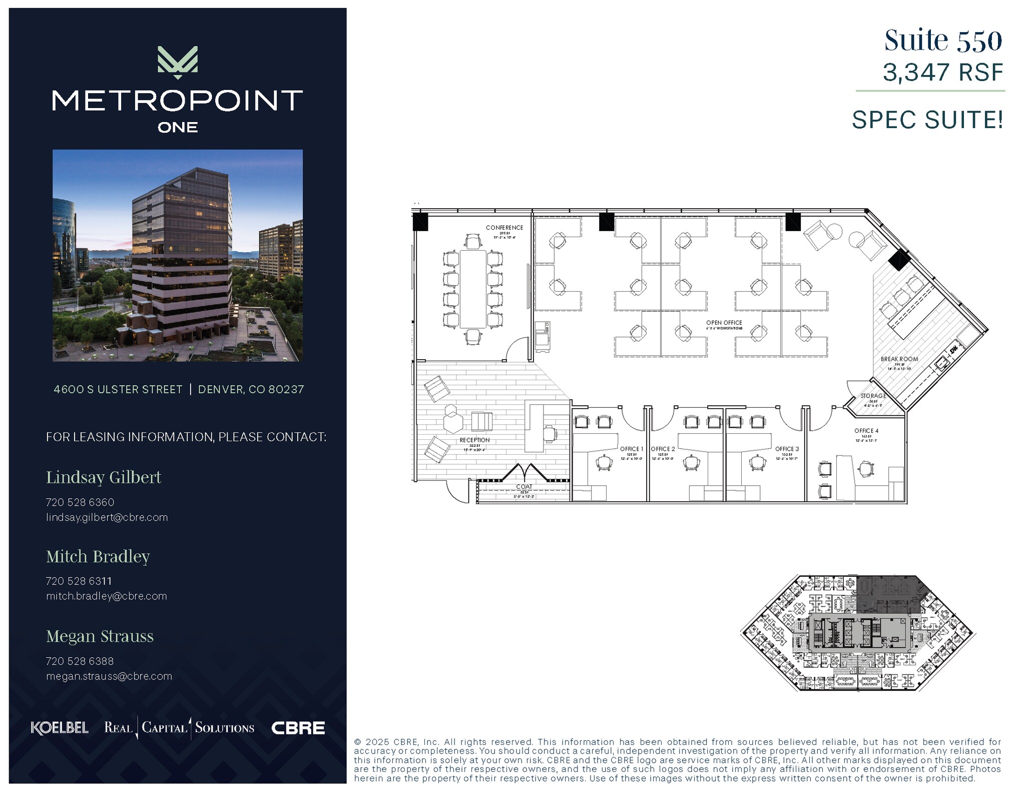 4600 S Ulster St, Denver, CO à louer Plan d’étage– Image 1 sur 5