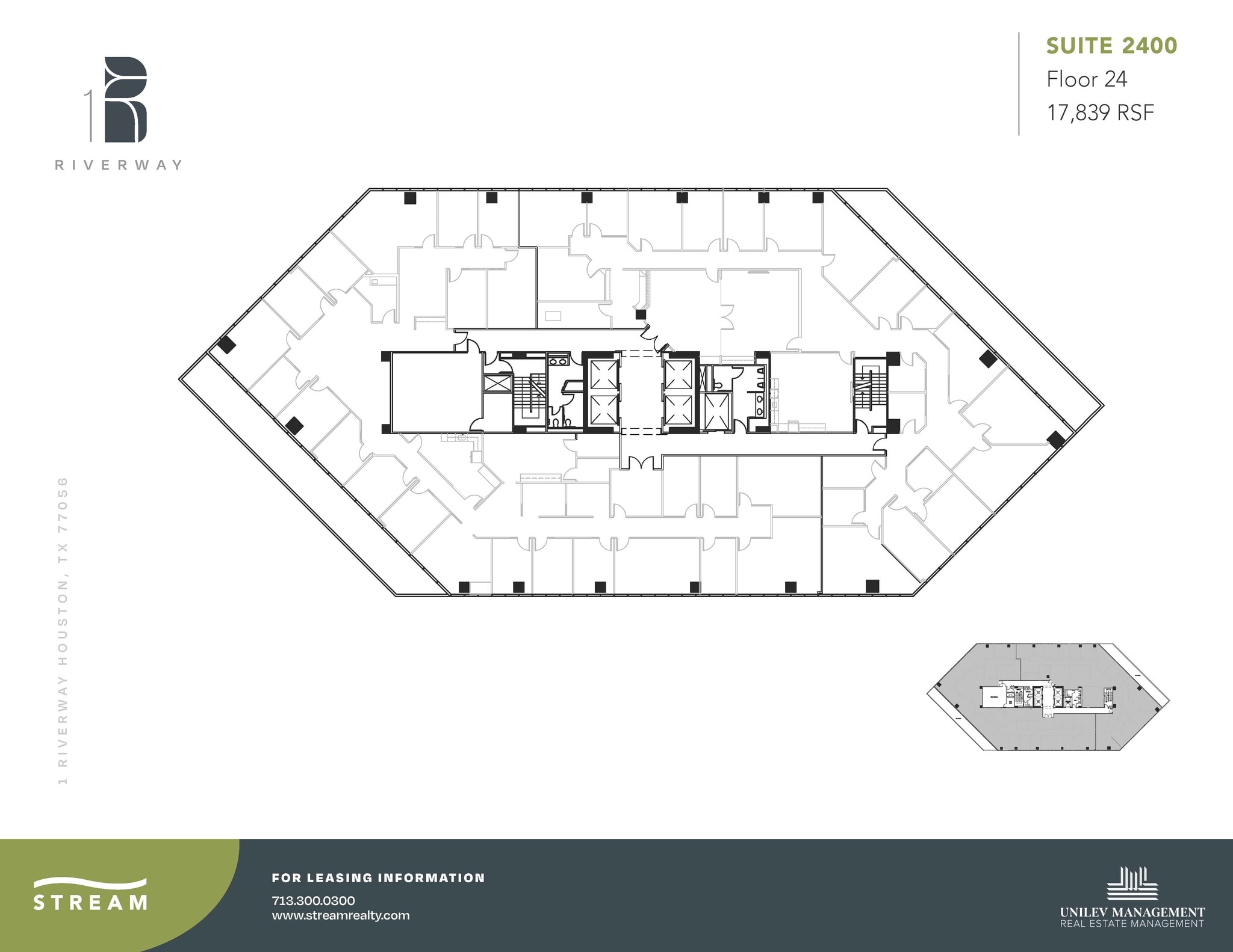1 Riverway, Houston, TX à louer Plan d’étage– Image 1 sur 1