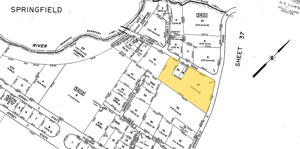 50 Milltown Rd, Union Township, NJ à louer - Plan cadastral – Image 2 sur 2