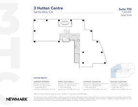 3 Hutton Centre Dr, Santa Ana, CA à louer Plan d’étage– Image 1 sur 2