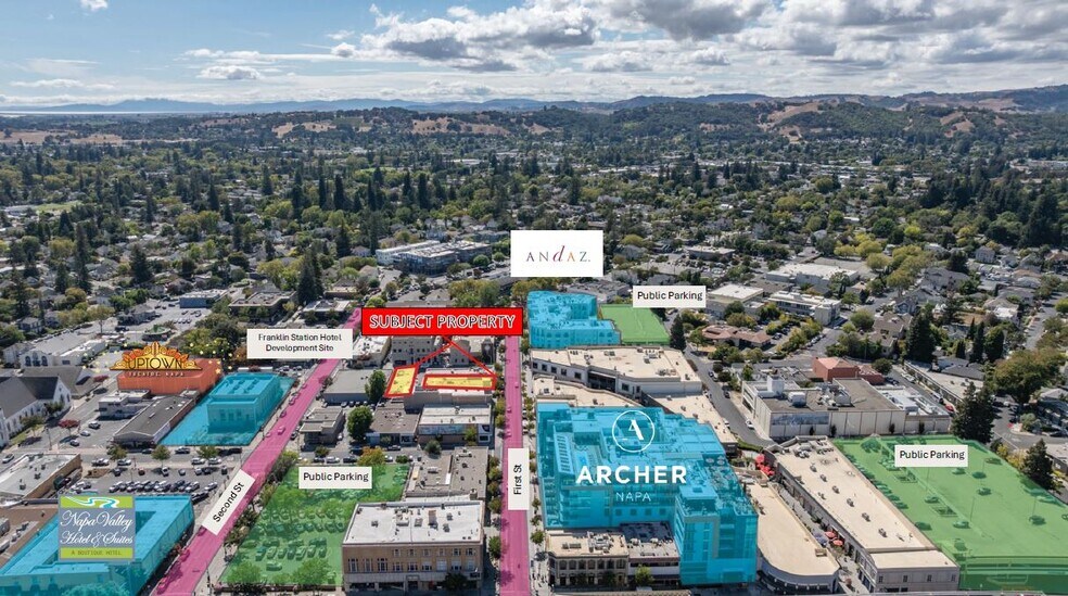920-932 Franklin St, Napa, CA à vendre - Aérien – Image 3 sur 4