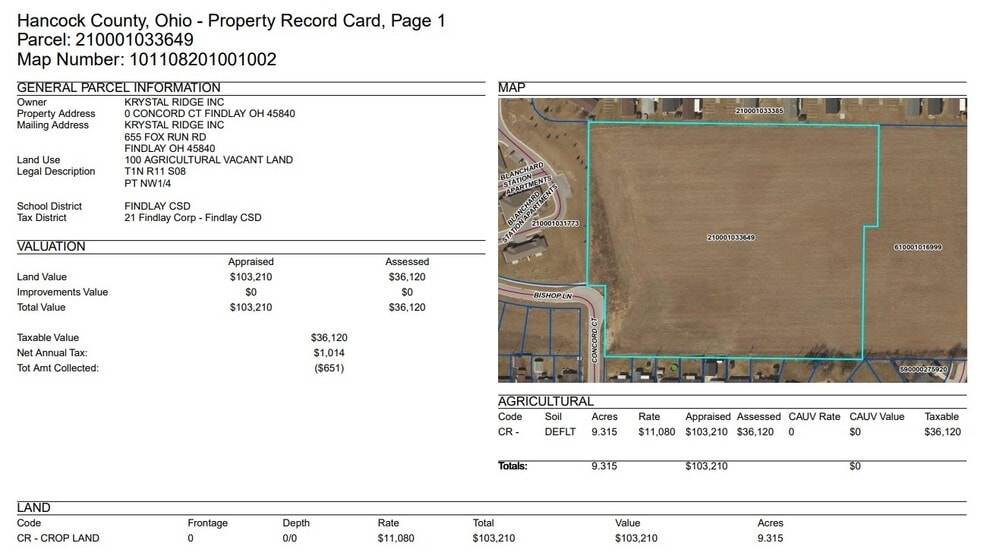 0 Sheridan -1, Findlay, OH à vendre - Aérien – Image 2 sur 3