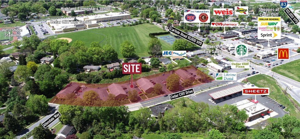 1513 Cedar Cliff Dr, Camp Hill, PA à louer - Aérien – Image 3 sur 4